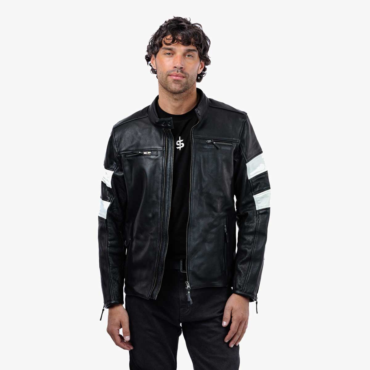 Spada Hanzo CE Leather Jacket Black/Ivory
