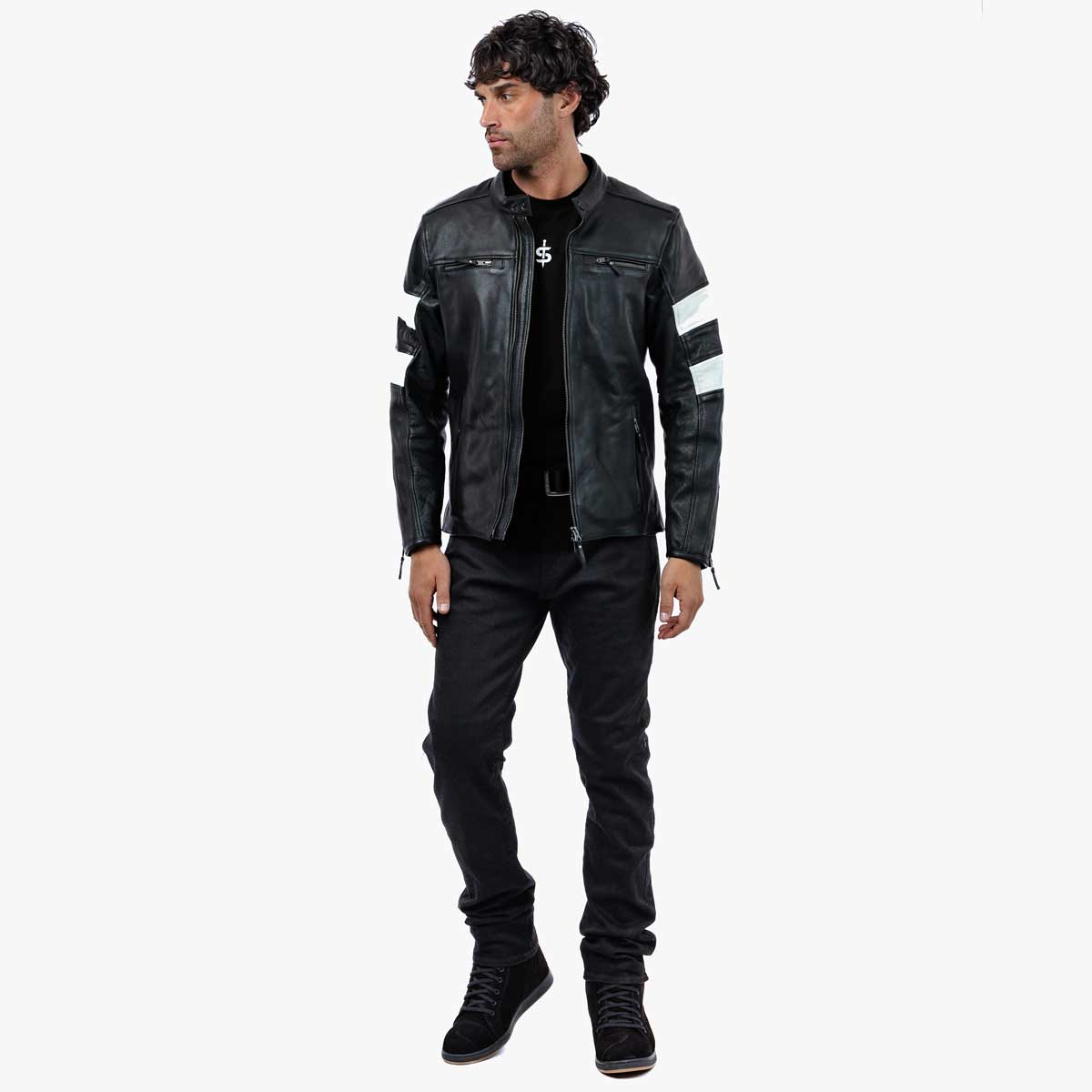 Spada Hanzo CE Leather Jacket Black/Ivory