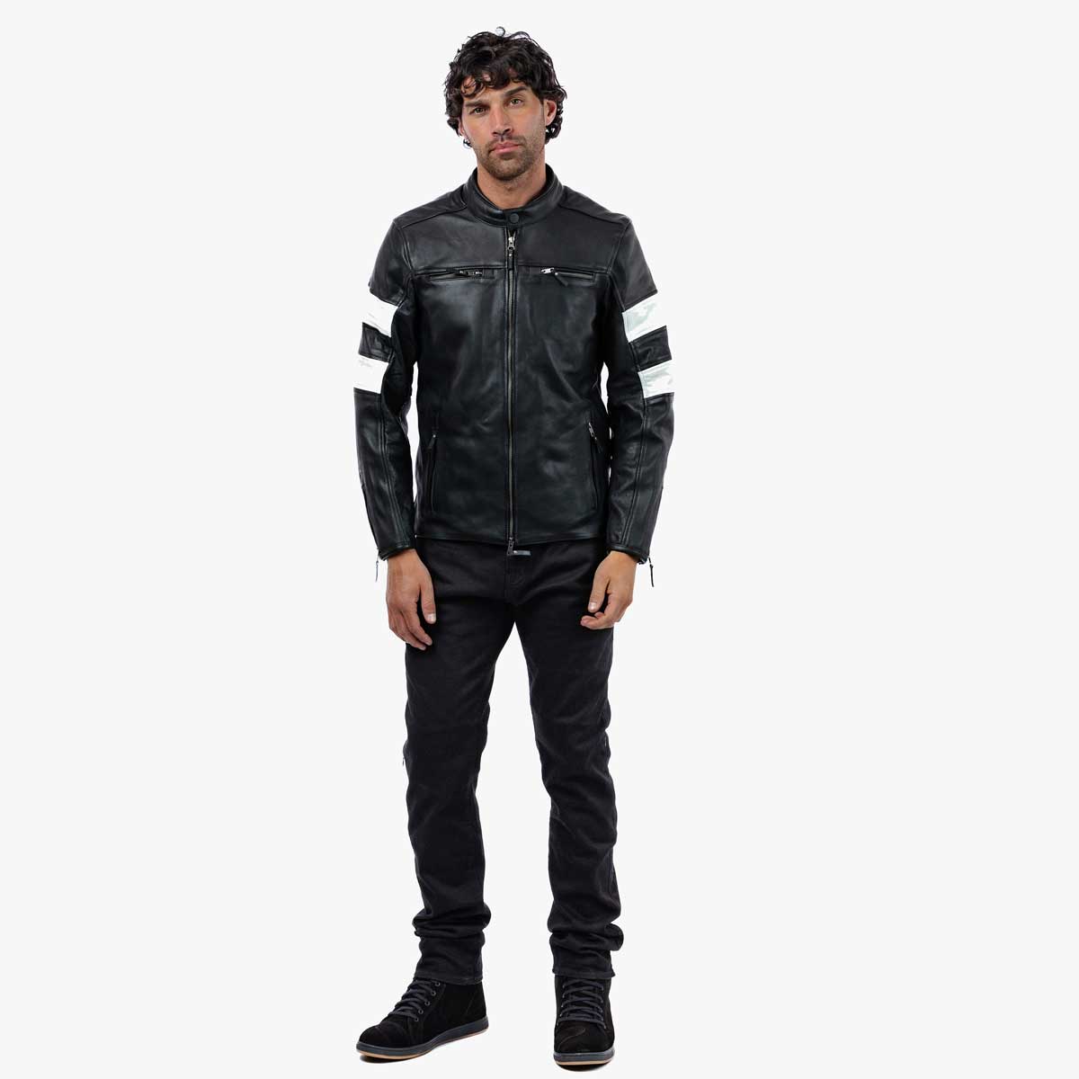 Spada Hanzo CE Leather Jacket Black/Ivory