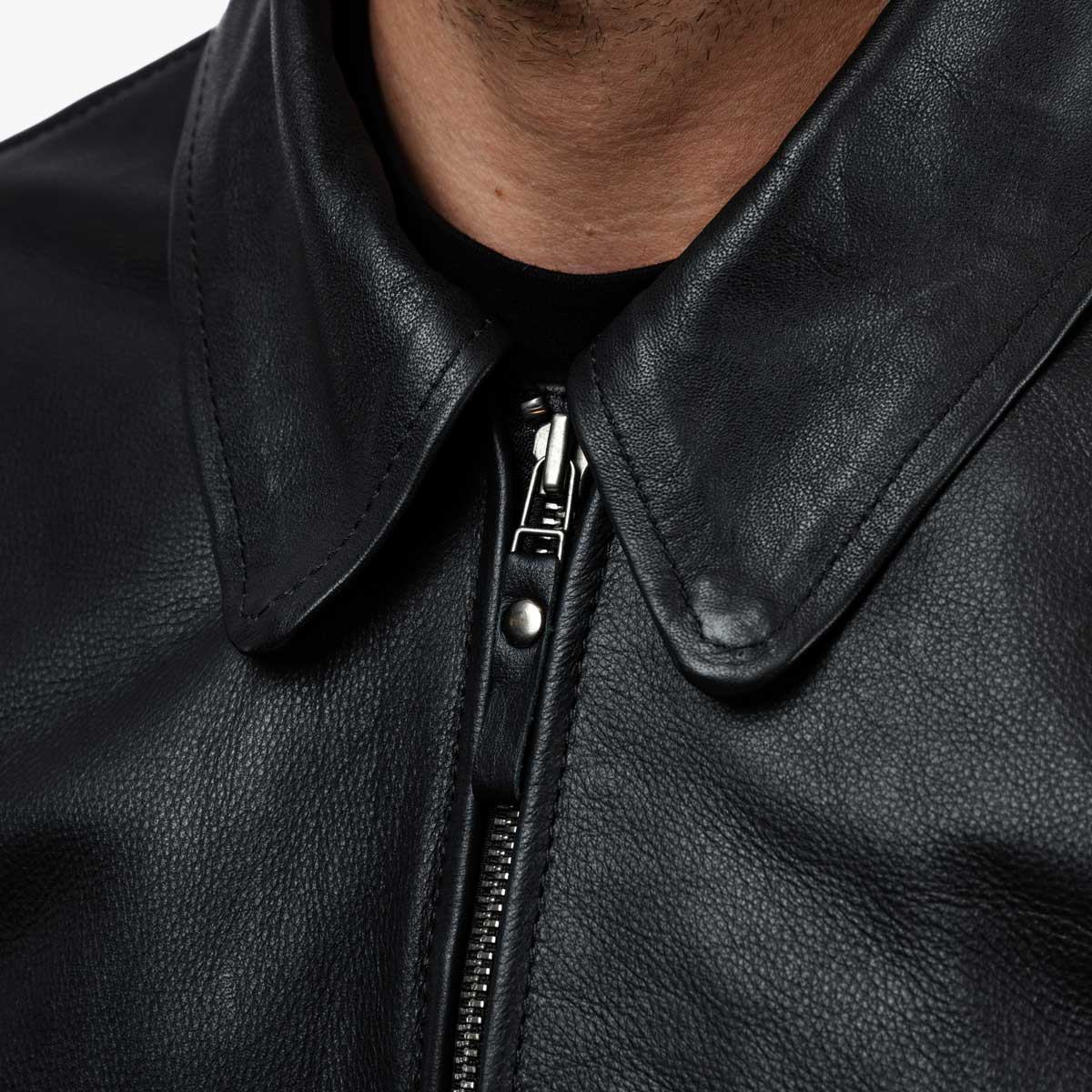 Spada Turbine CE Leather Bomber Jacket Black