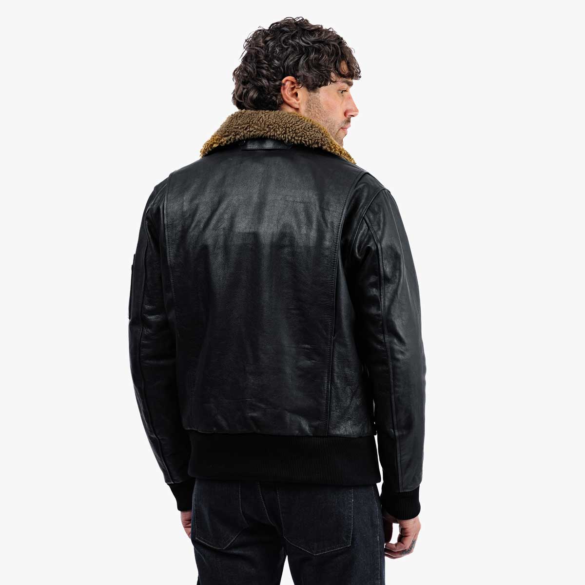 Spada Turbine CE Leather Bomber Jacket Black
