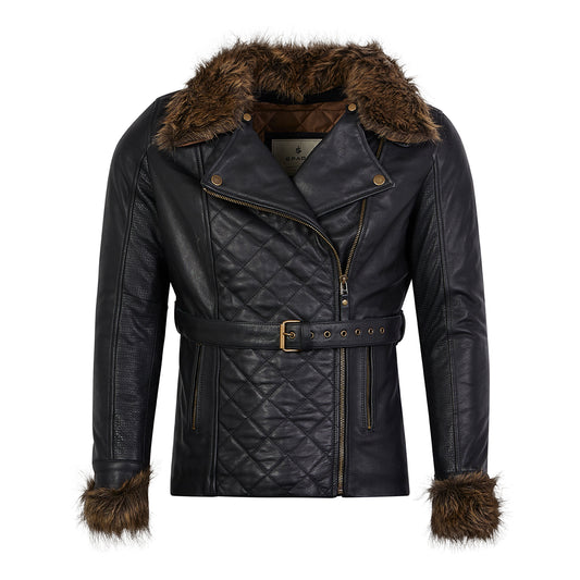 Spada Lancer Leather CE Ladies Jacket Black