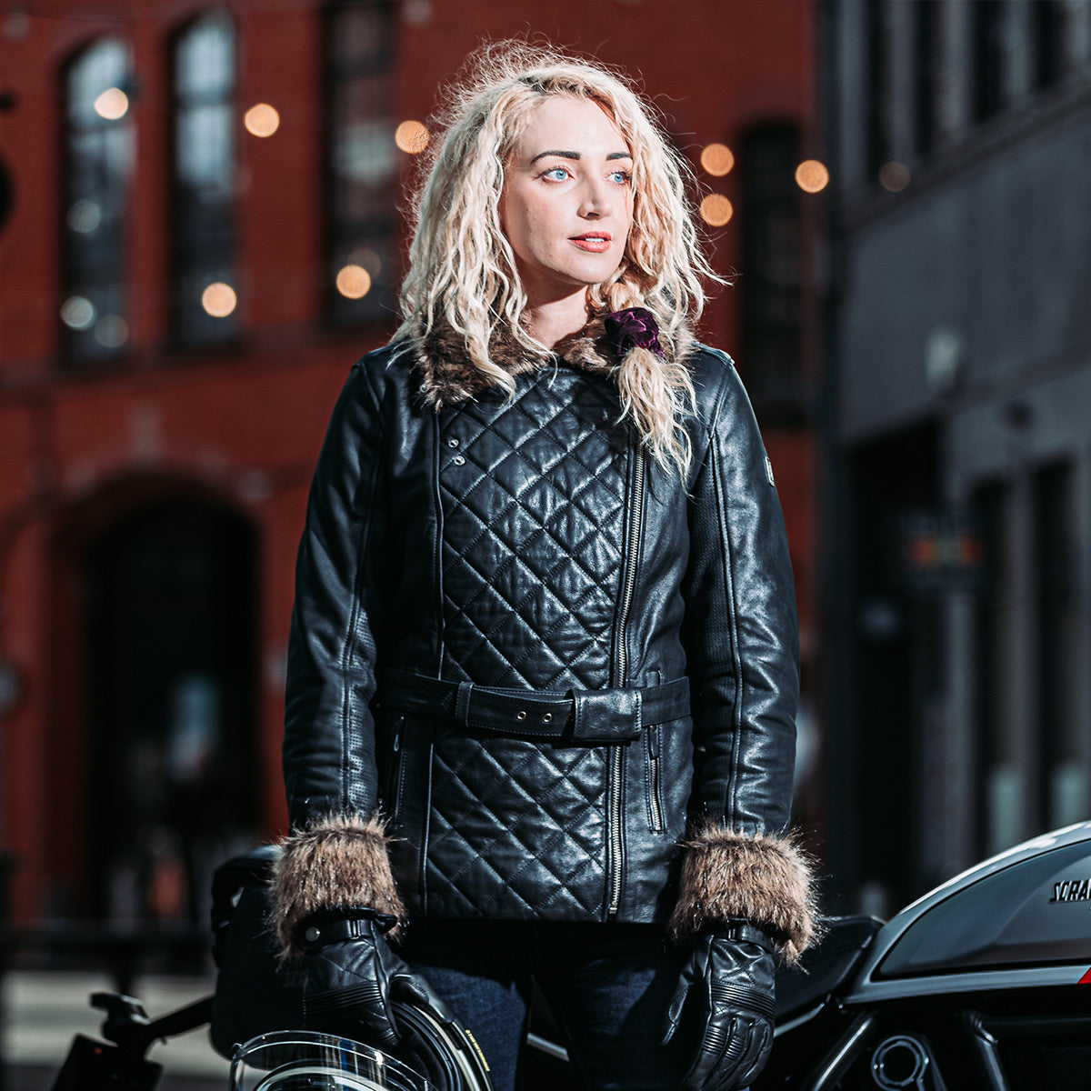 Spada Lancer Leather CE Ladies Jacket Black