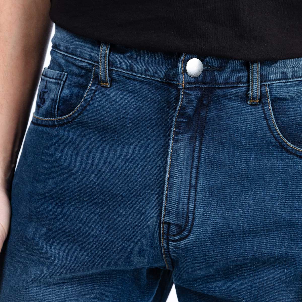 Spada Drifter CE Mens Jeans Short Leg Washed Blue