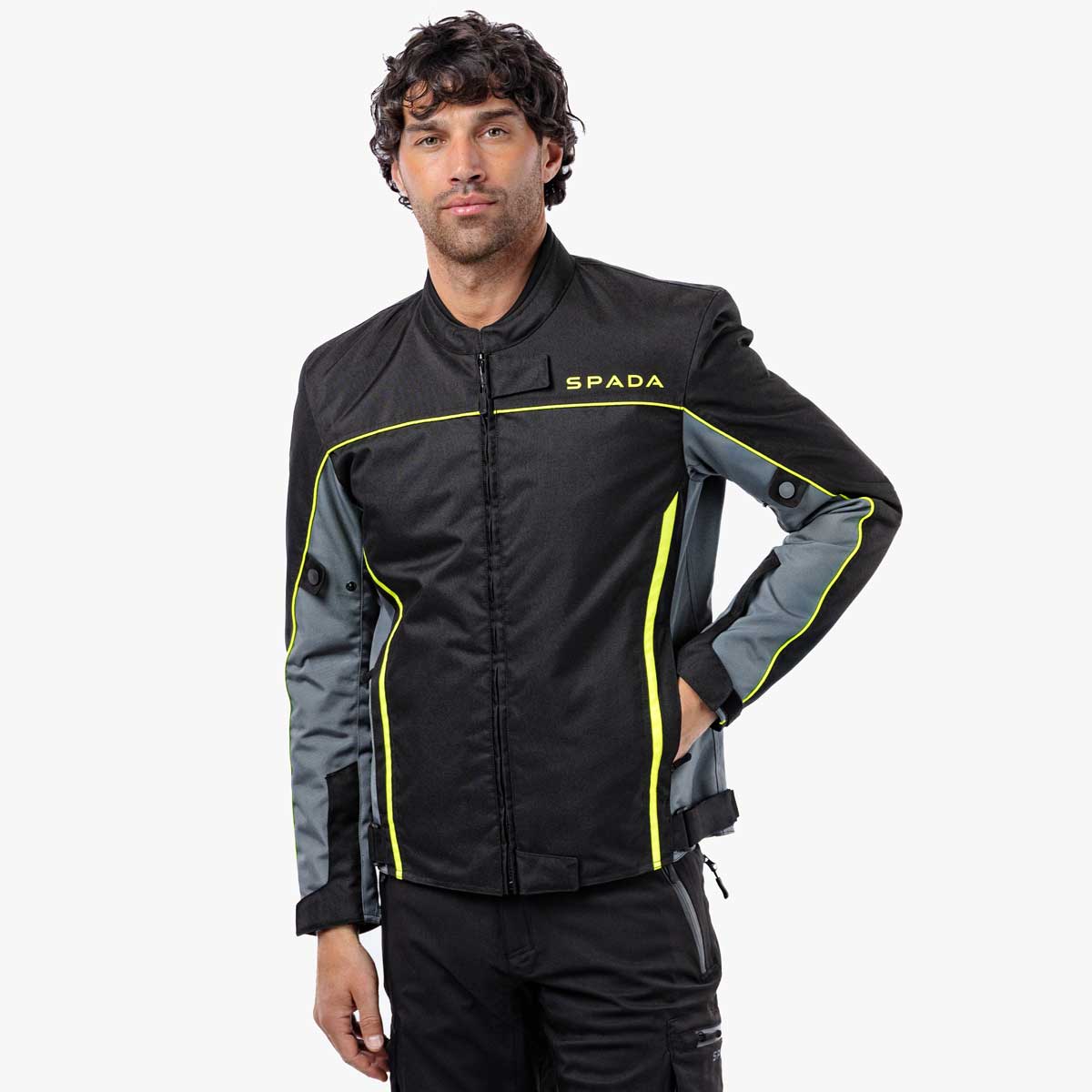 Spada Pace Rev.2 CE WP Jacket Black/Grey/Fluo