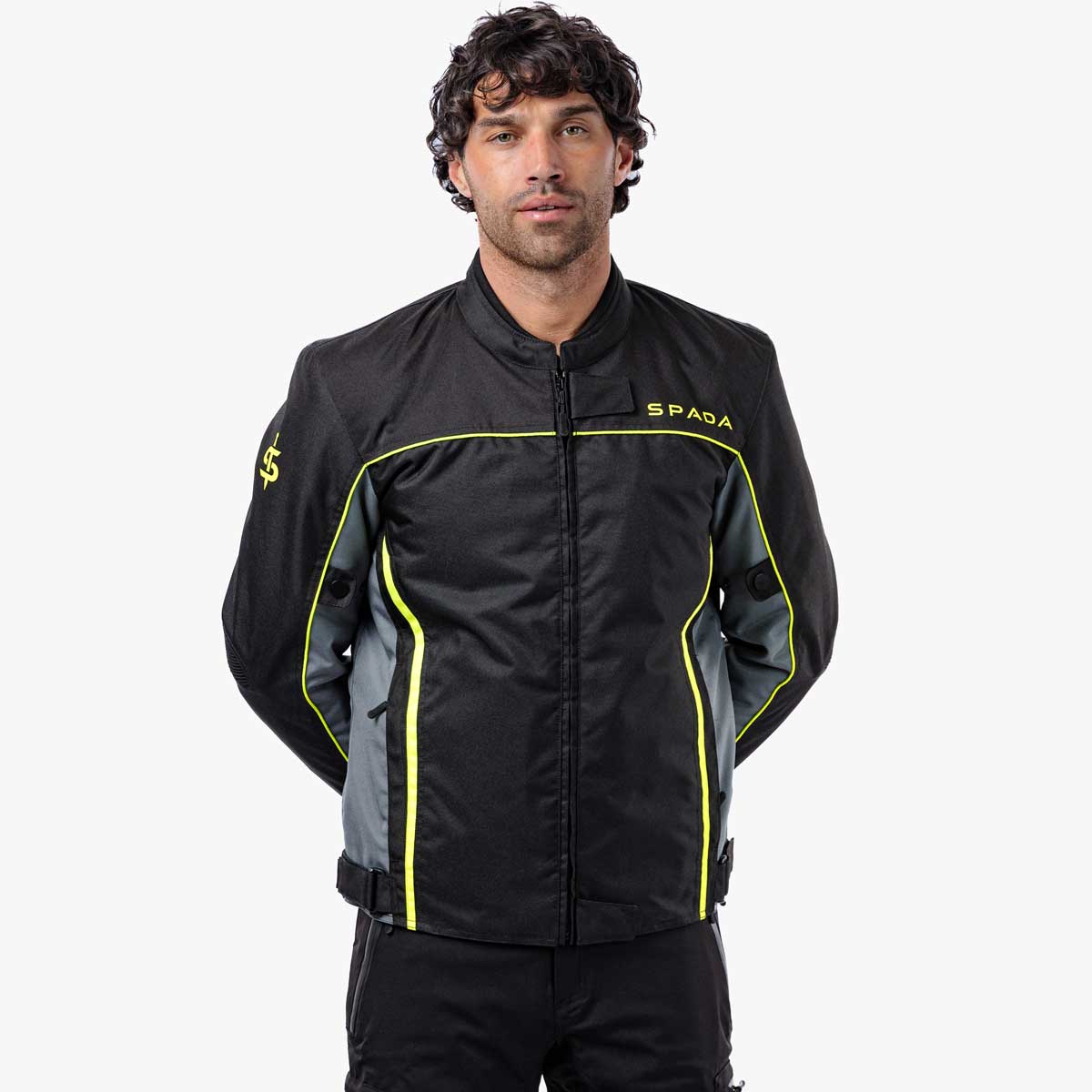Spada Pace Rev.2 CE WP Jacket Black/Grey/Fluo