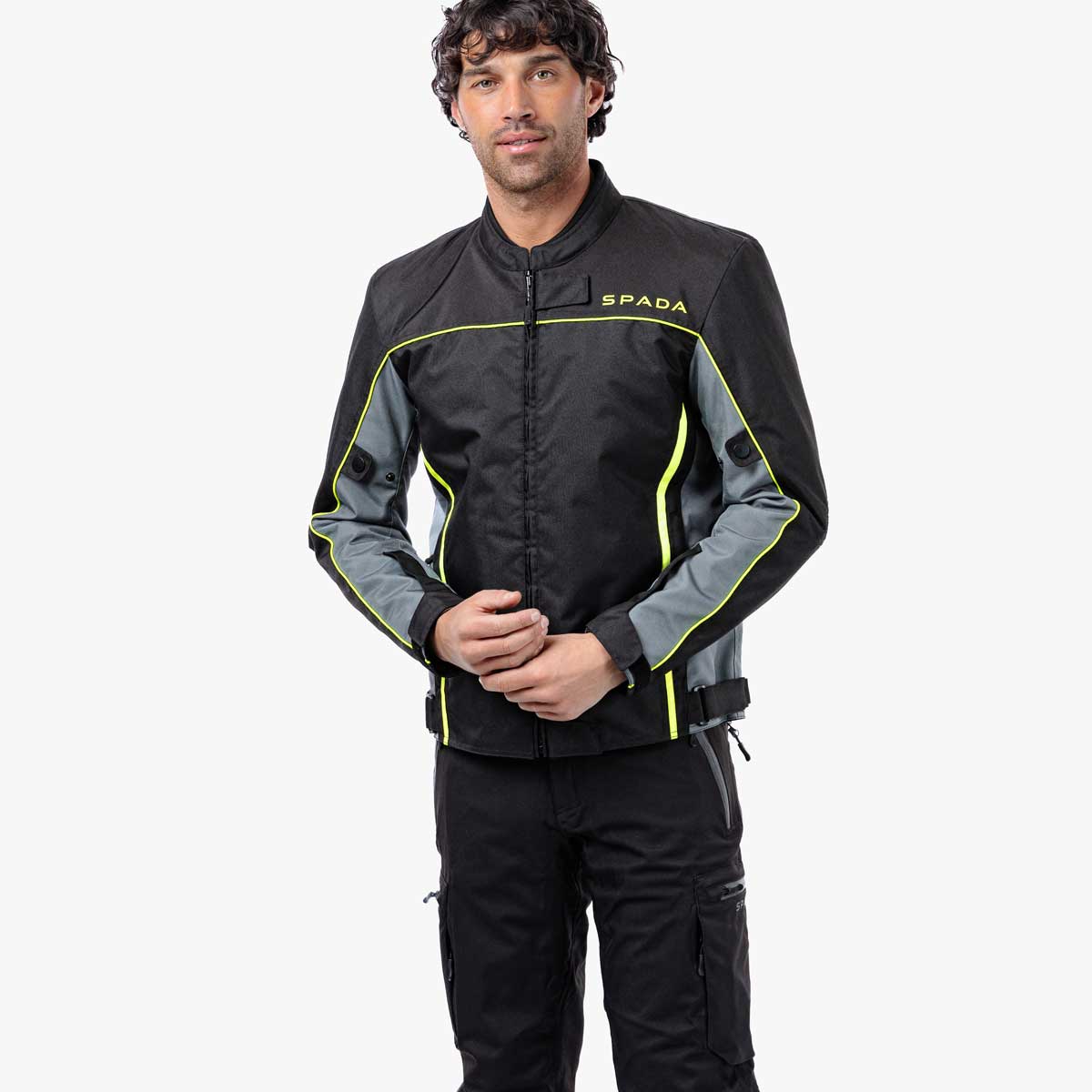 Spada Pace Rev.2 CE WP Jacket Black/Grey/Fluo