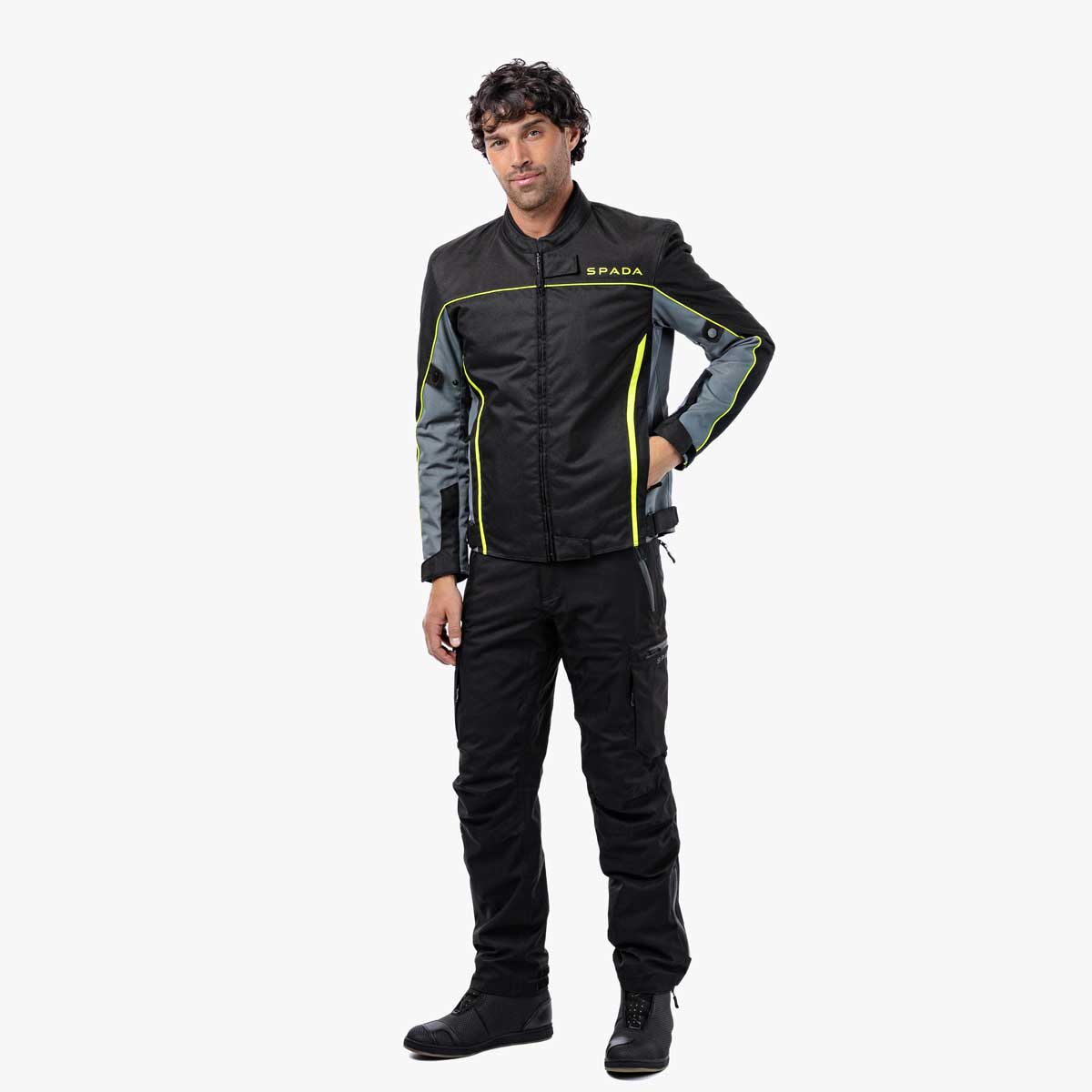 Spada Pace Rev.2 CE WP Jacket Black/Grey/Fluo