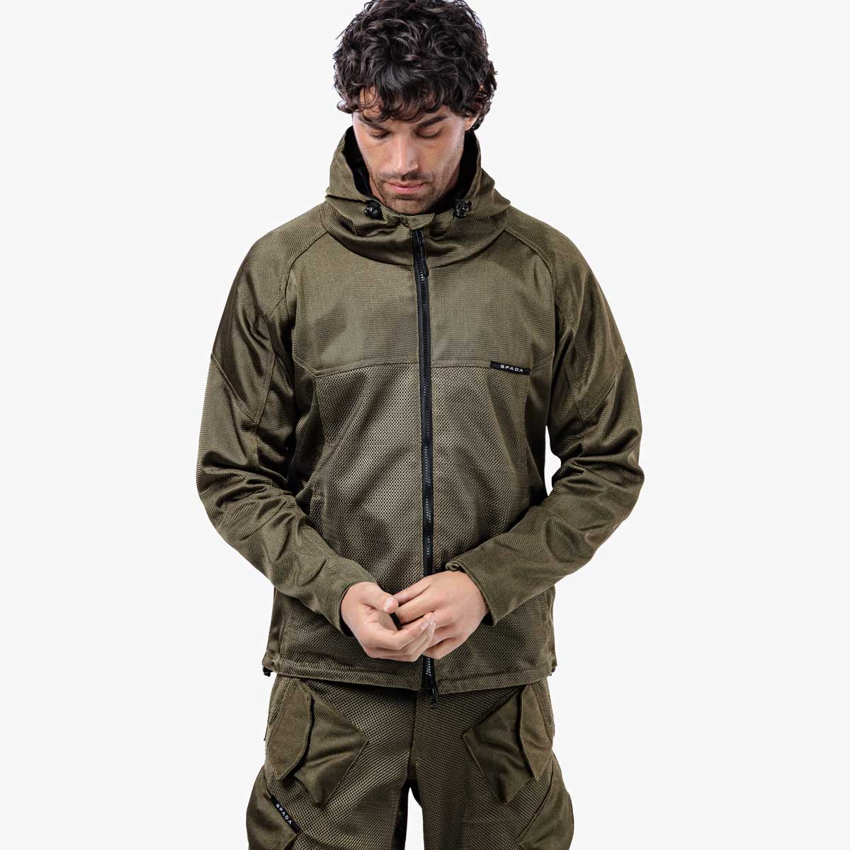 Spada Hooded Air CE Jacket Olive Green