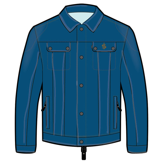 Spada Tura Trucker CE Mens Jacket Washed Blue