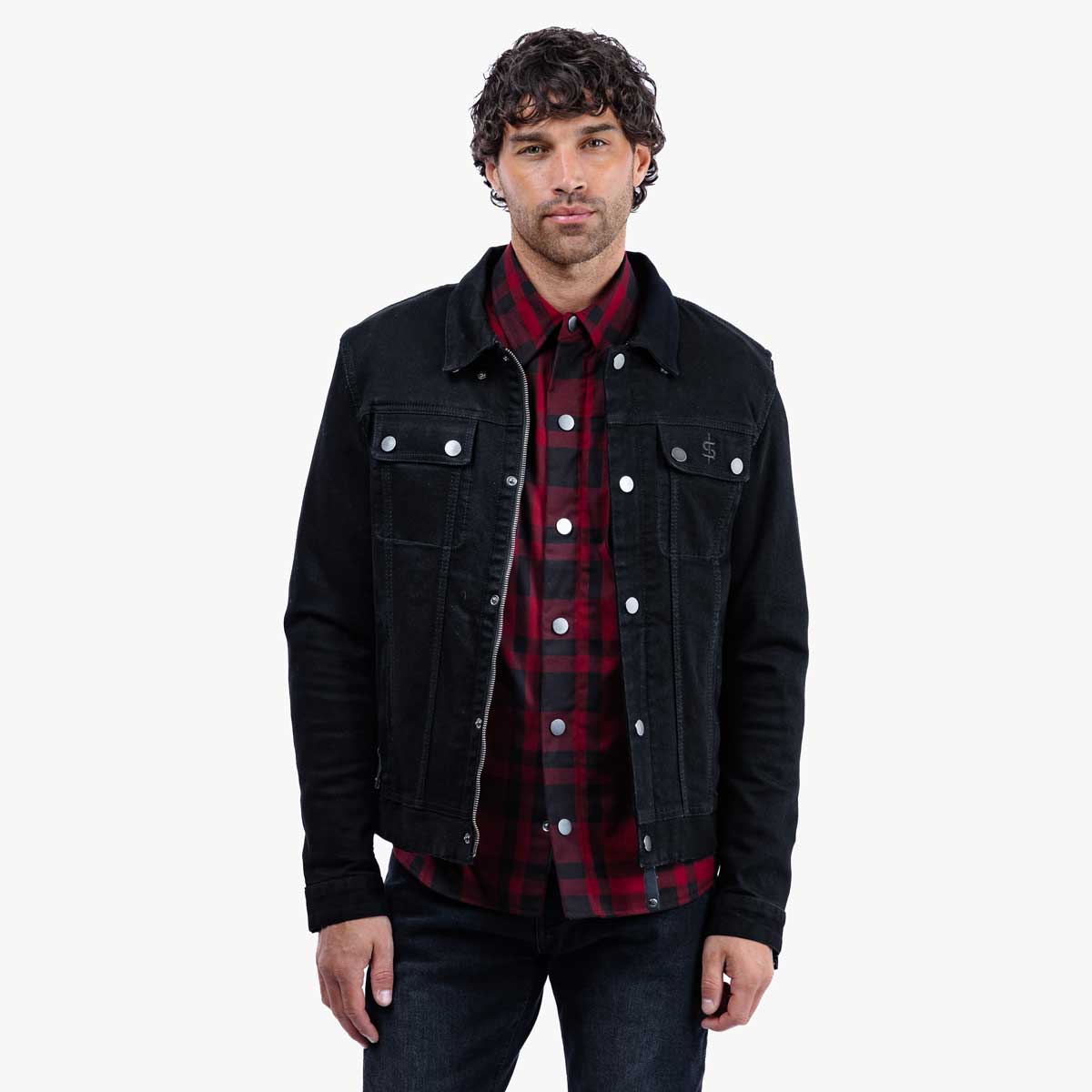 Spada Tura Trucker CE Mens Jacket Solid Black