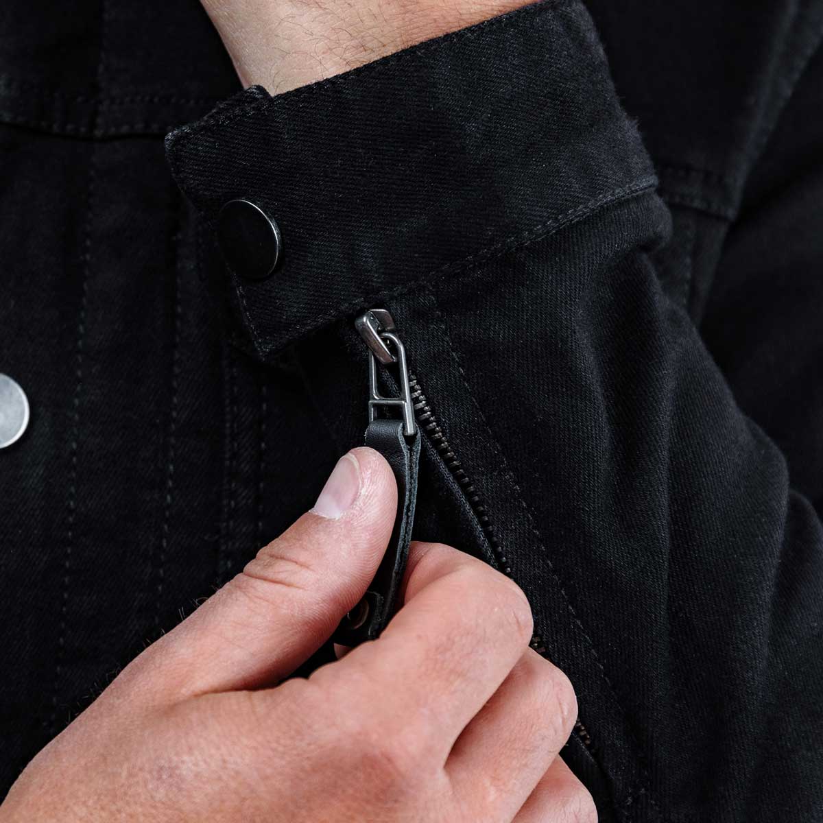 Spada Tura Trucker CE Mens Jacket Solid Black