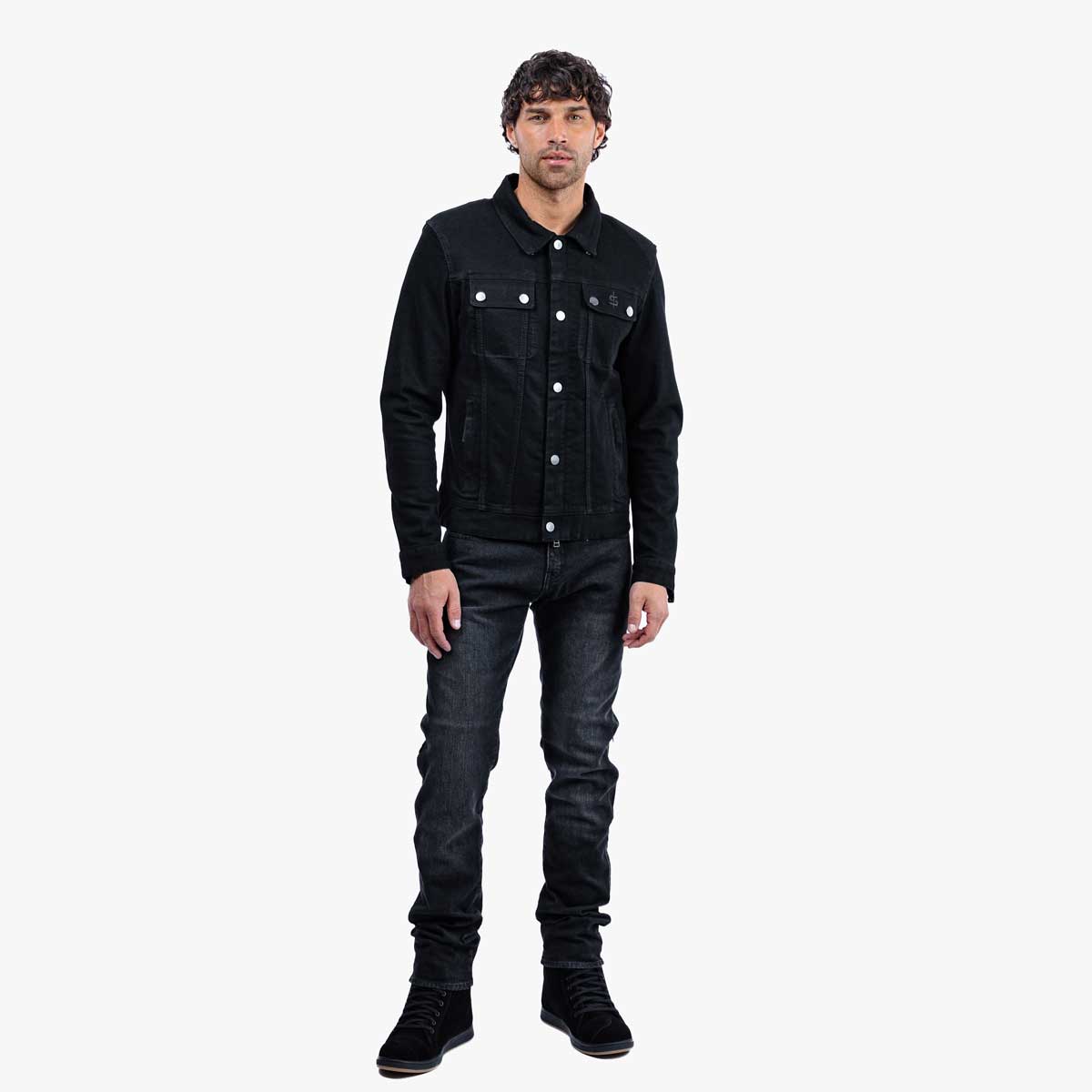 Spada Tura Trucker CE Mens Jacket Solid Black