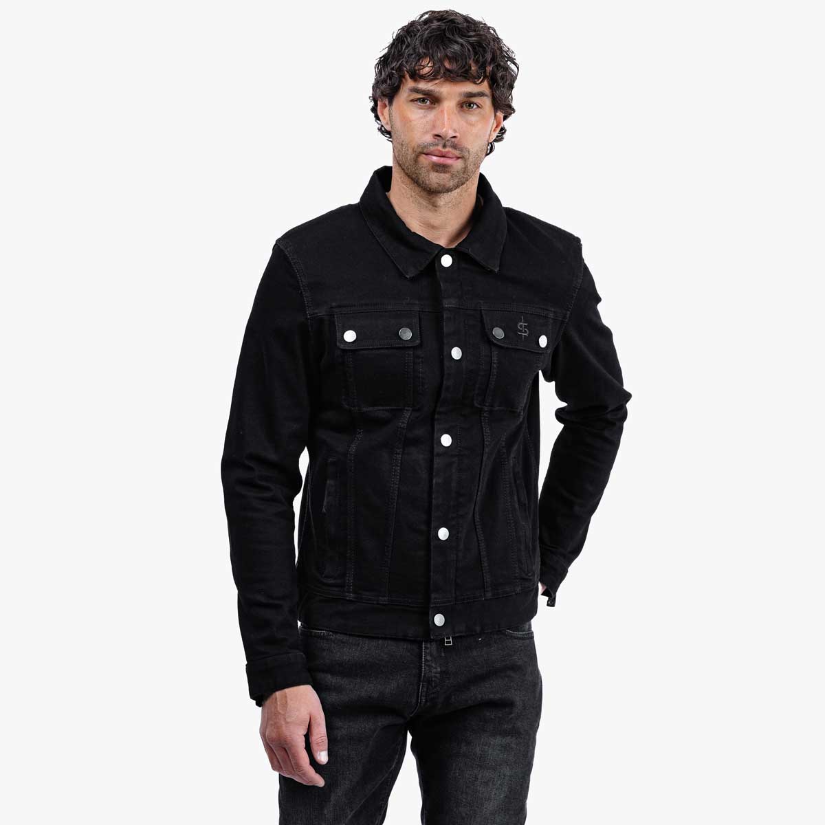 Spada Tura Trucker CE Mens Jacket Solid Black