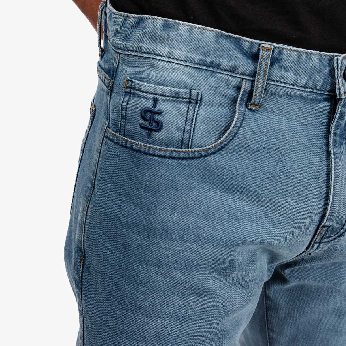 Spada Drifter CE Mens Jeans Short Leg Beach Blue