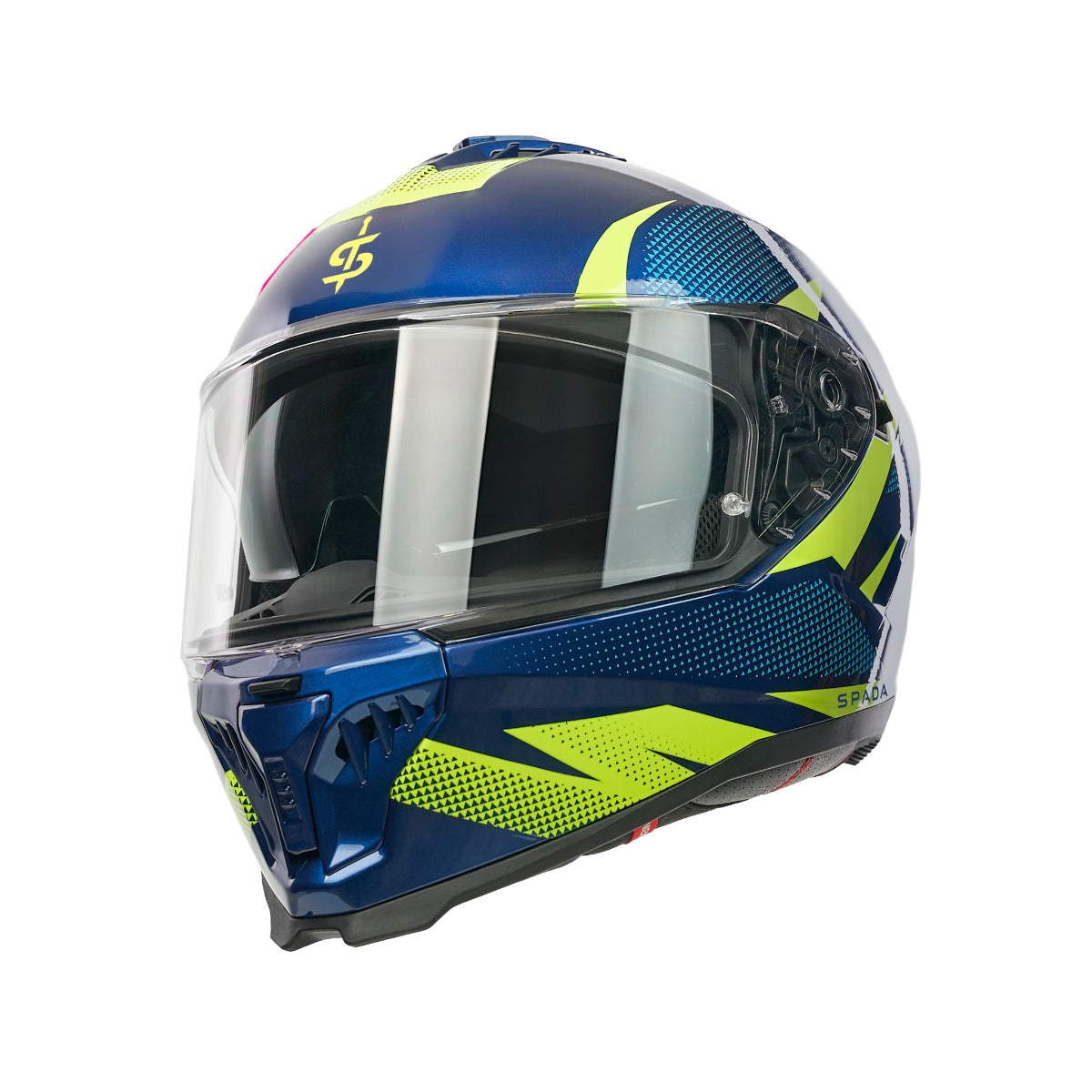Spada SP18 Vertex Blue/Yellow Helmet