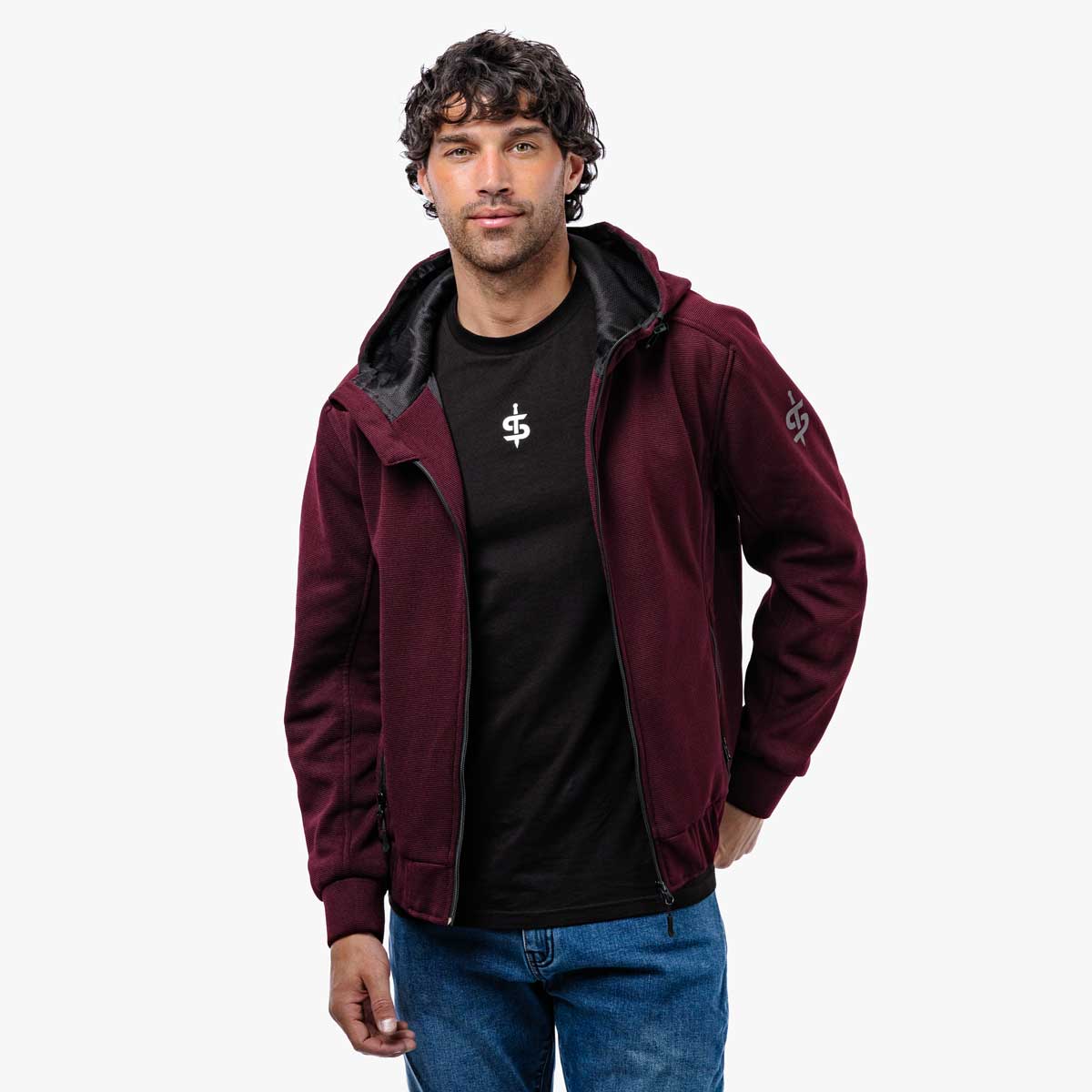 Spada Blade Zip CE Hoodie Port Red