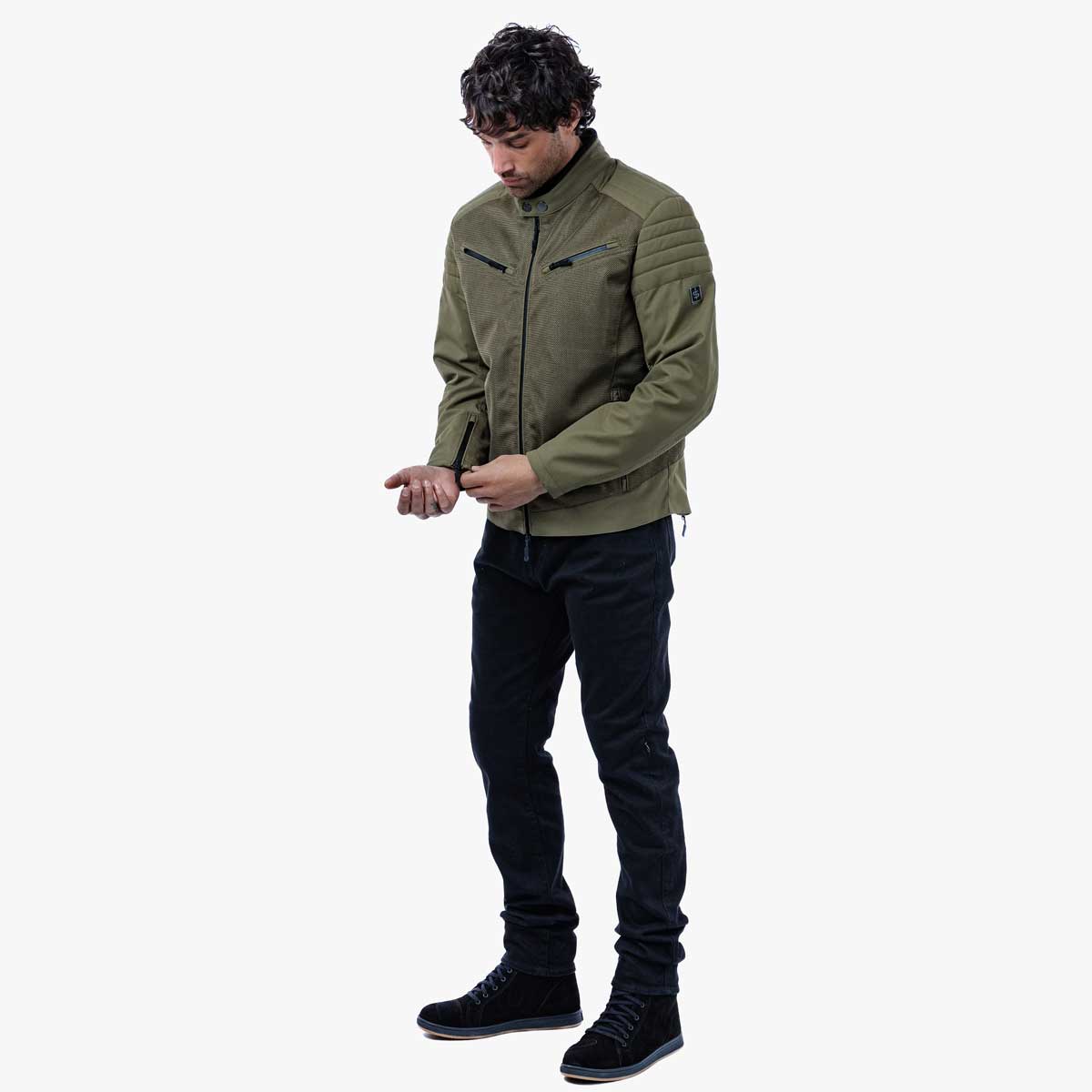 Spada Cafe Air CE Jacket Olive Green