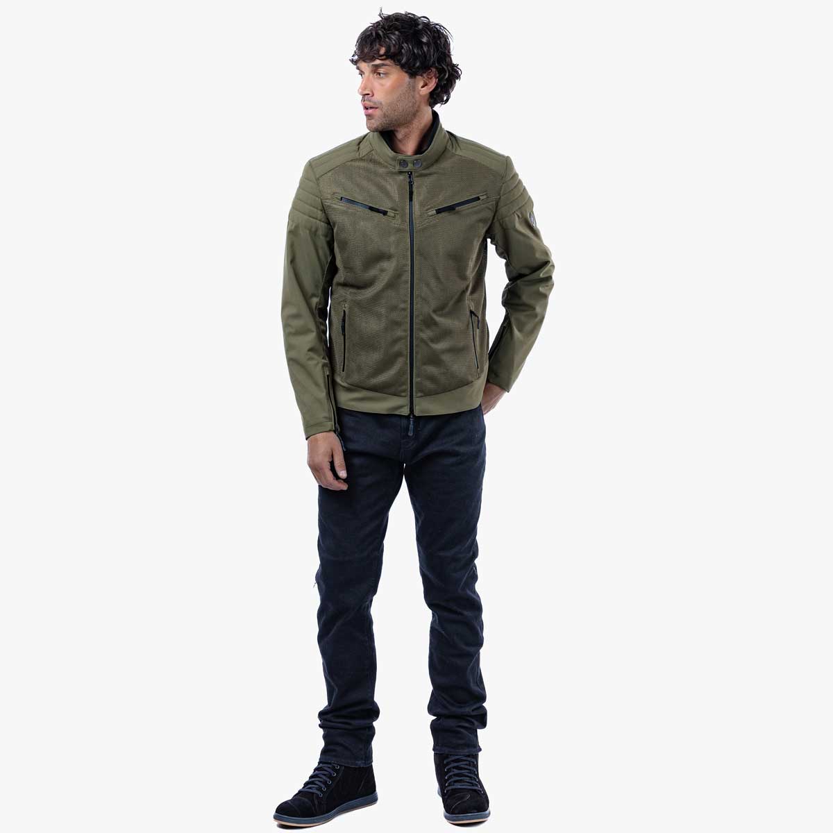 Spada Cafe Air CE Jacket Olive Green