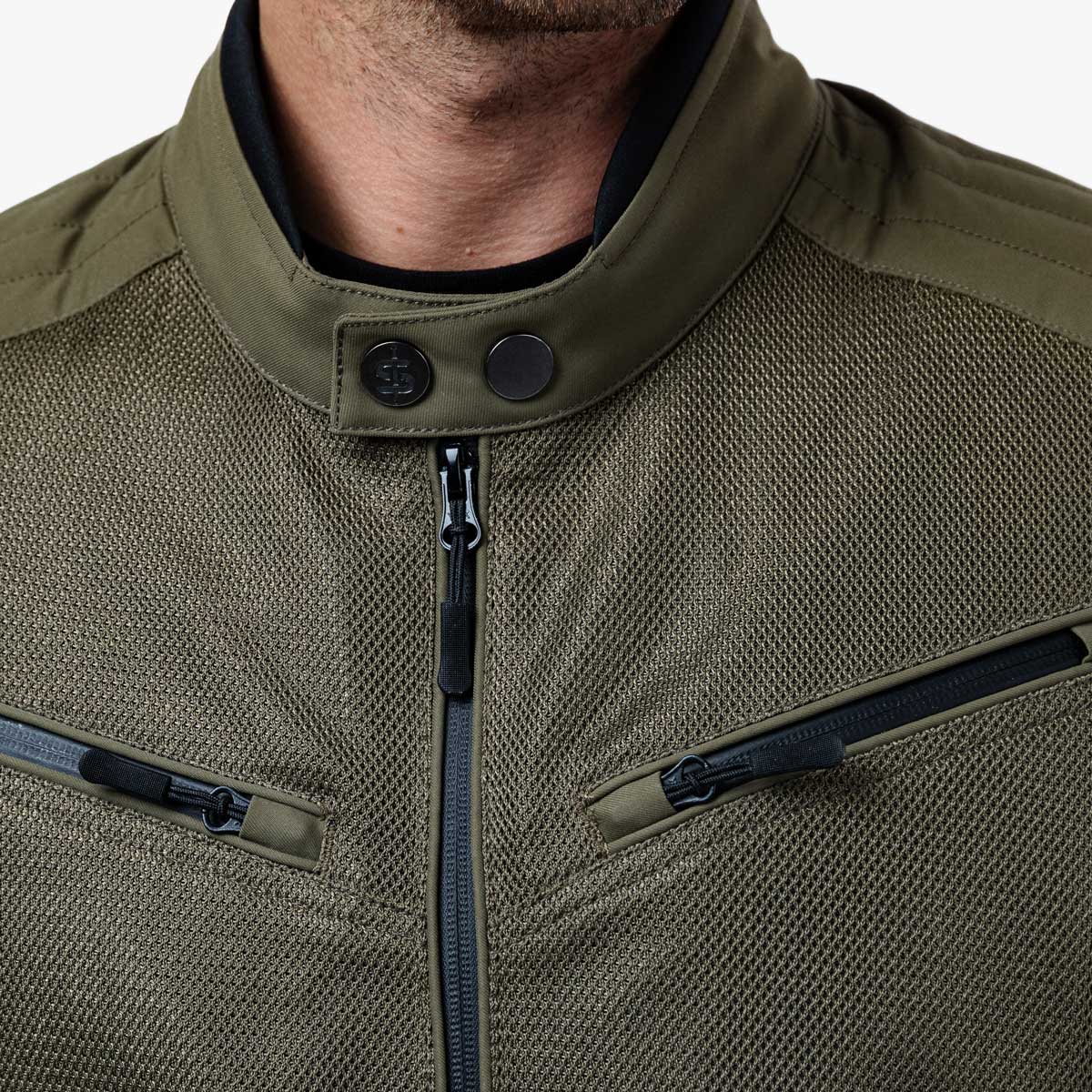 Spada Cafe Air CE Jacket Olive Green