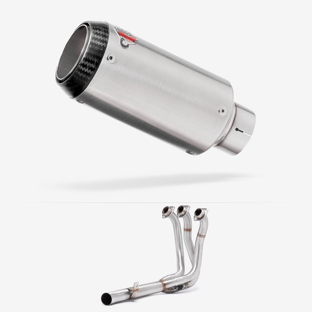 CP1 Matt S/Steel Carbon Tip Exhaust System (Low Level)