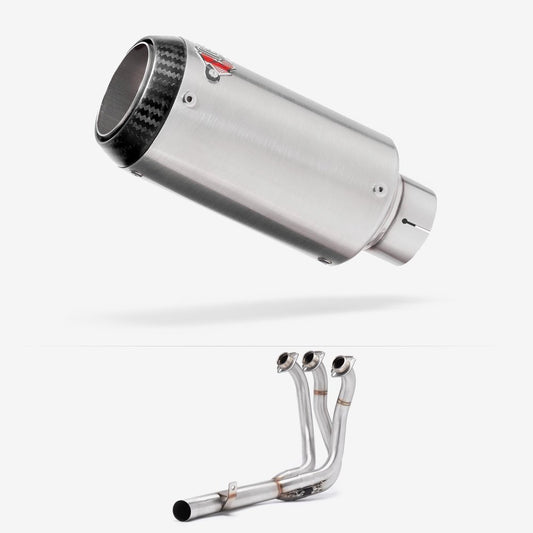 CP1 Matt S/Steel Carbon Tip Exhaust System (Low Level)
