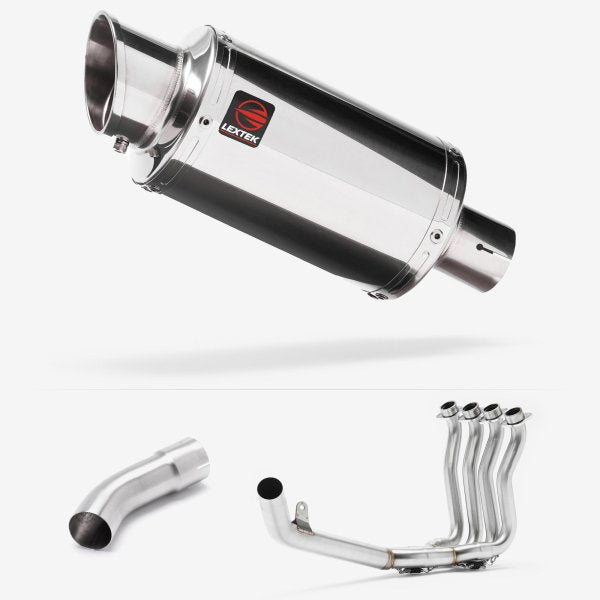 Lextek Stainless Steel YP4 S/Steel Stubby Exhaust System 200mm for Suzuki GSX-S 1000 (21-24)