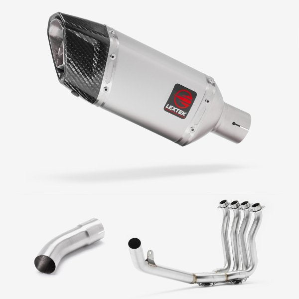 Lextek Stainless Steel SP5 Matt Stainless Steel Exhaust System 200mm for Suzuki GSX-S 1000 (21-24)