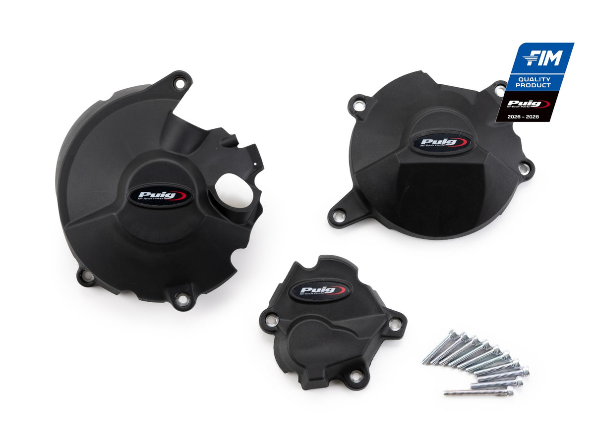 Puig Engine Covers FIM Race Certified (Black)