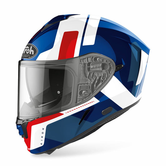 Airoh Spark 'Shogun' Helmet - Blue/Red Gloss - Extra Extra Large