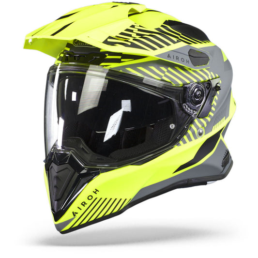 Airoh Commander Adventure Helmet - 'Boost' Neon Yellow Matt - EXTRA LARGE
