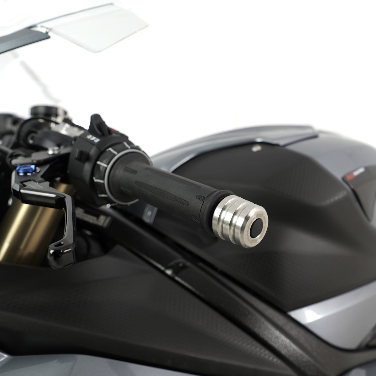 R&G Stainless Steel Bar End Sliders for the BMW M1000RR '21- '24, S1000RR '23- , Yamaha Tracer 9 '21- '24, Tracer 9 GT '21- & Tracer 9 GT Plus '25-