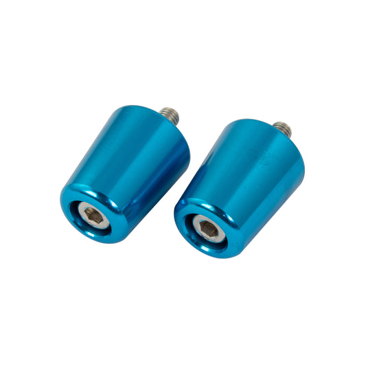 Bike It Alloy Kawasaki Flush Type Blue Bar End Weights