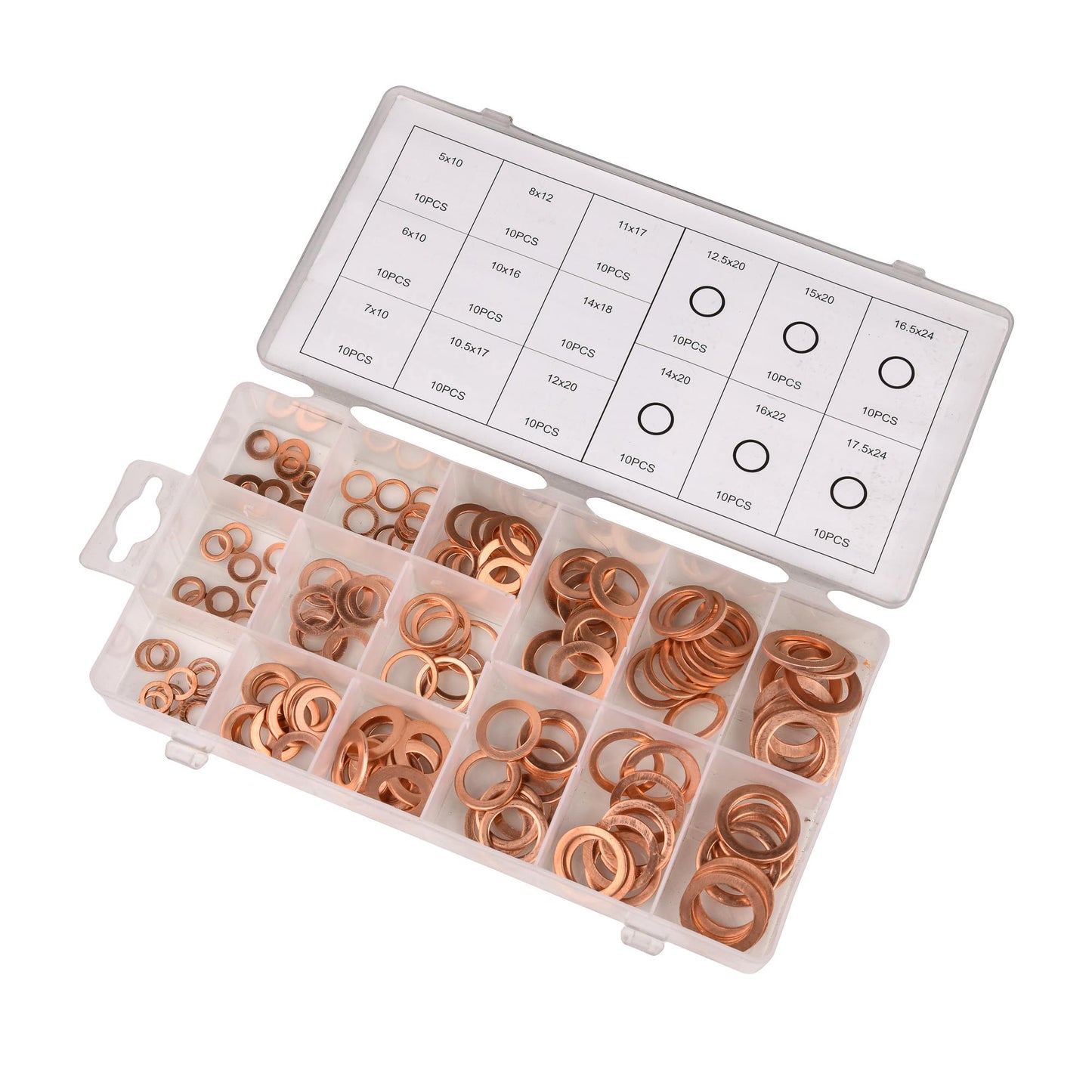 Bike It Copper Washer Kit (Metric) - 150pcs