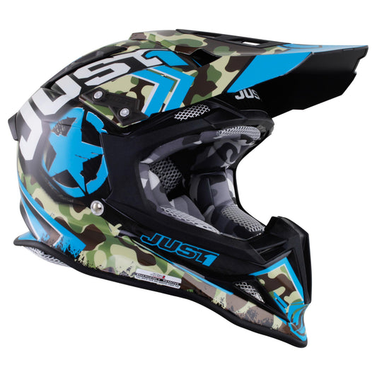 Just 1 J12 Carbon MX Helmet Kombat Blue M