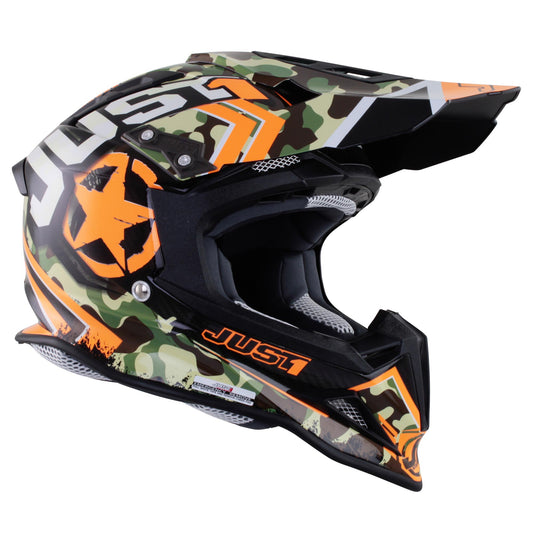 Just 1 J12 Carbon MX Helmet Kombat Orange XS