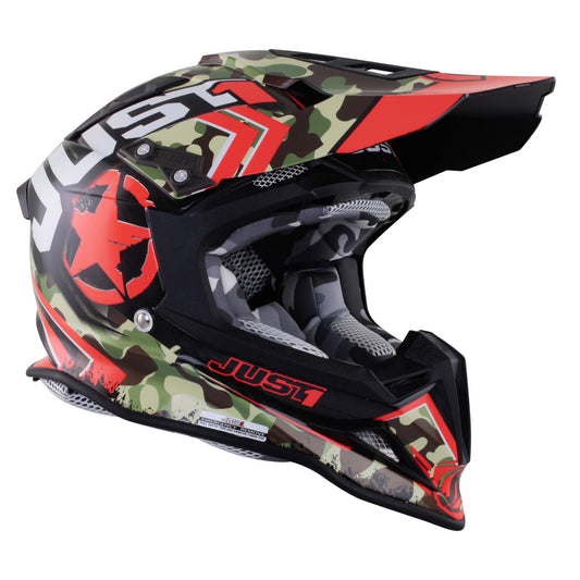 Just 1 J12 Carbon MX Helmet Kombat Red XS