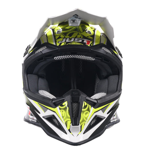 Just 1 J12 Carbon MX Helmet Mister X Yellow (Small)