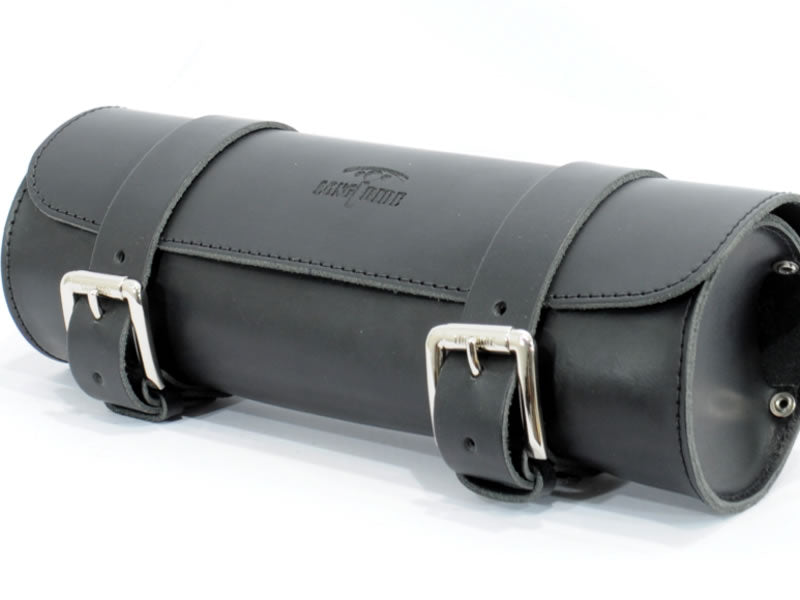 Black 4L Leather Tool Roll Bag By Longride CUS120