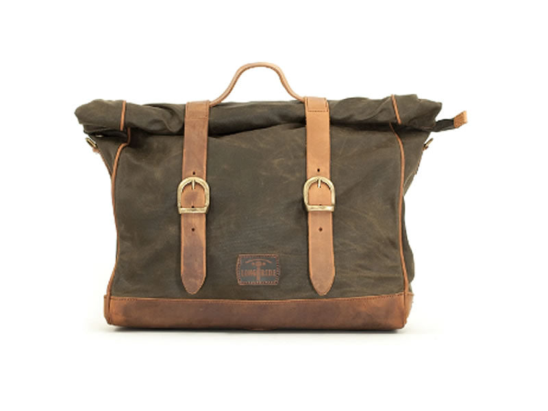 Khaki 18L Waxed Canvas Multifit Saddlebag By Longride CUS137WKHA