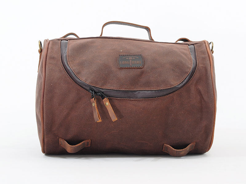 Brown 23.3L Waxed Canvas Roll Bag By Longride CUS140WBRO
