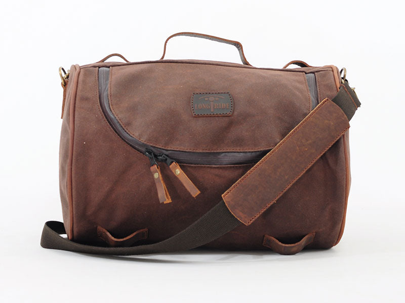 Brown 23.3L Waxed Canvas Roll Bag By Longride CUS140WBRO