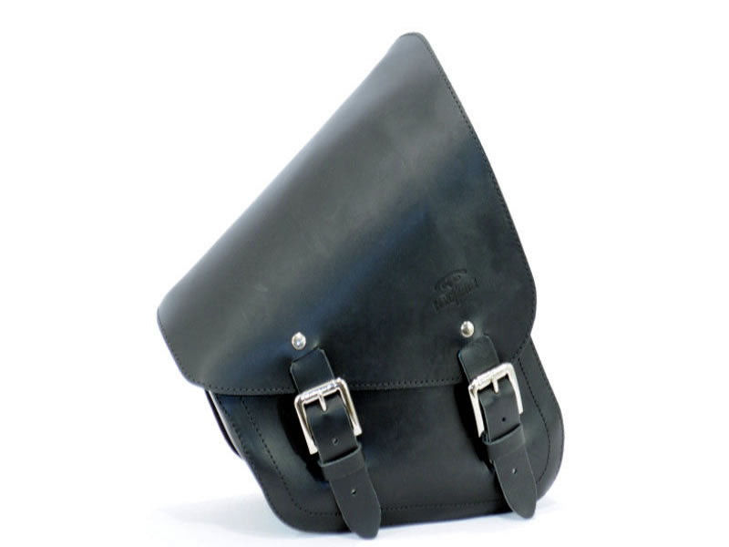 Black 7.6L Waxed Canvas Swing Arm Bag (Left) By Longride CUS274