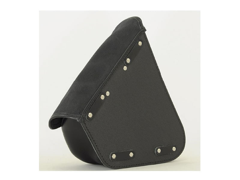Black 7.6L Waxed Canvas Swing Arm Bag (Right) By Longride CUS275WBLA