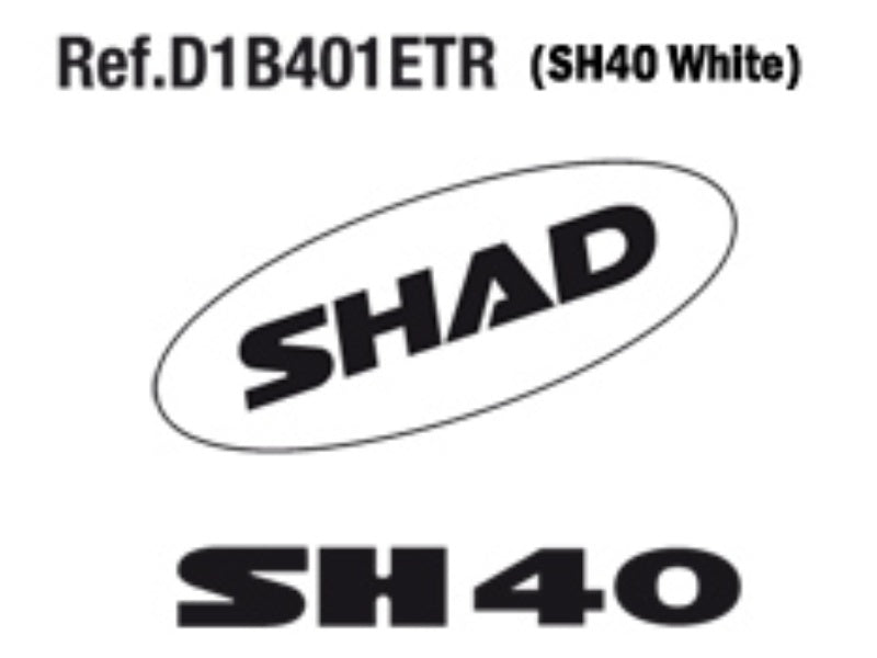 SHAD SH40 Replacement Sticker (White)