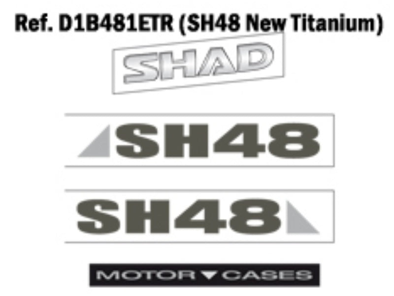 SHAD SH48 Replacement Sticker (Dark Grey)