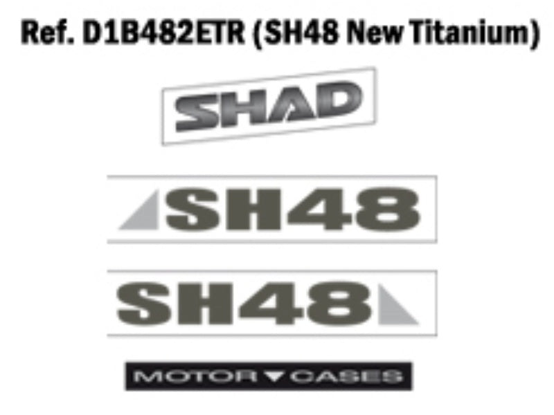 SHAD SH48 Replacement Sticker (Titanium)