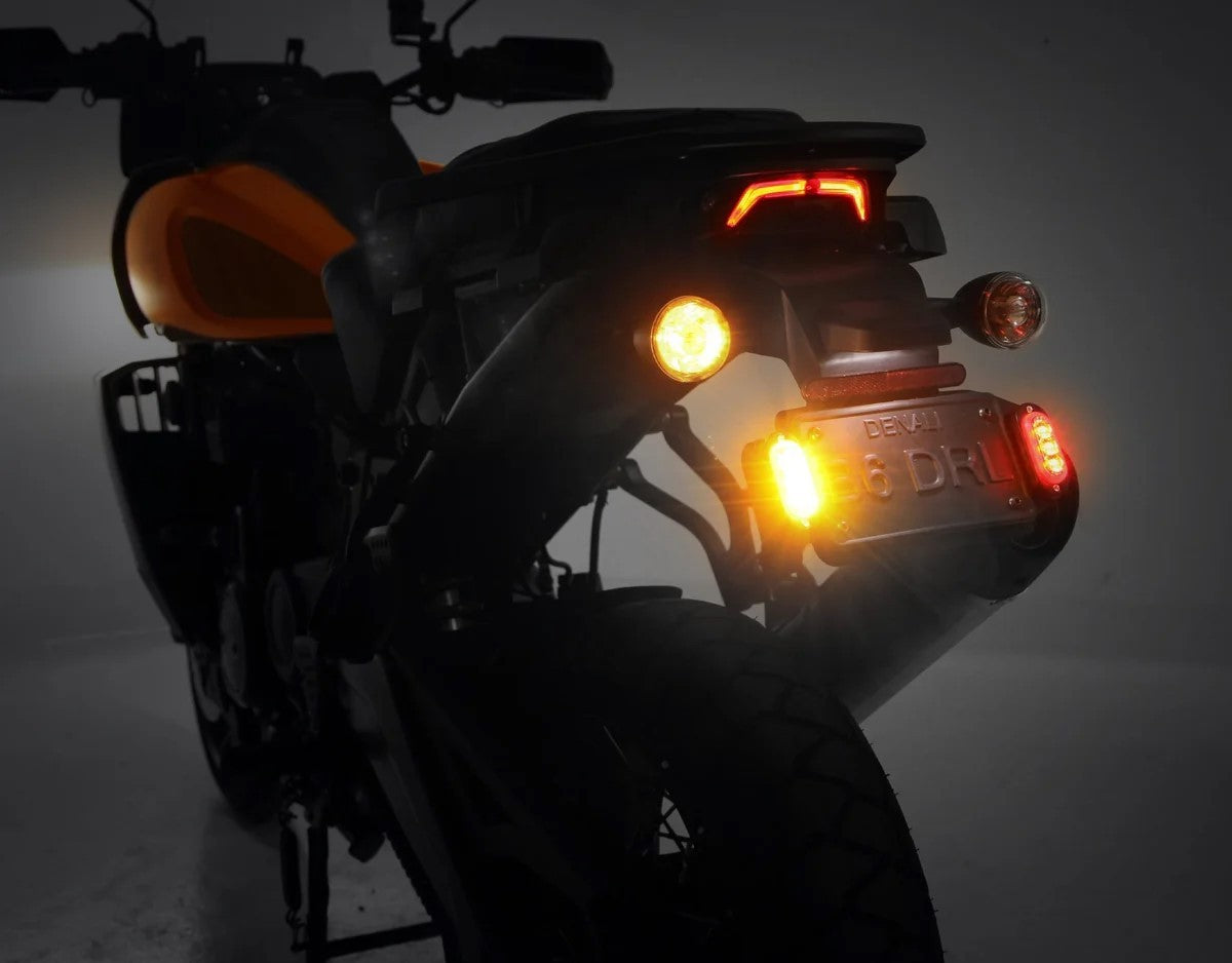 Denali Plug-&-Play Rear T3 Turn Signal License Plate Kit for Harley-Davidson Pan America 1250