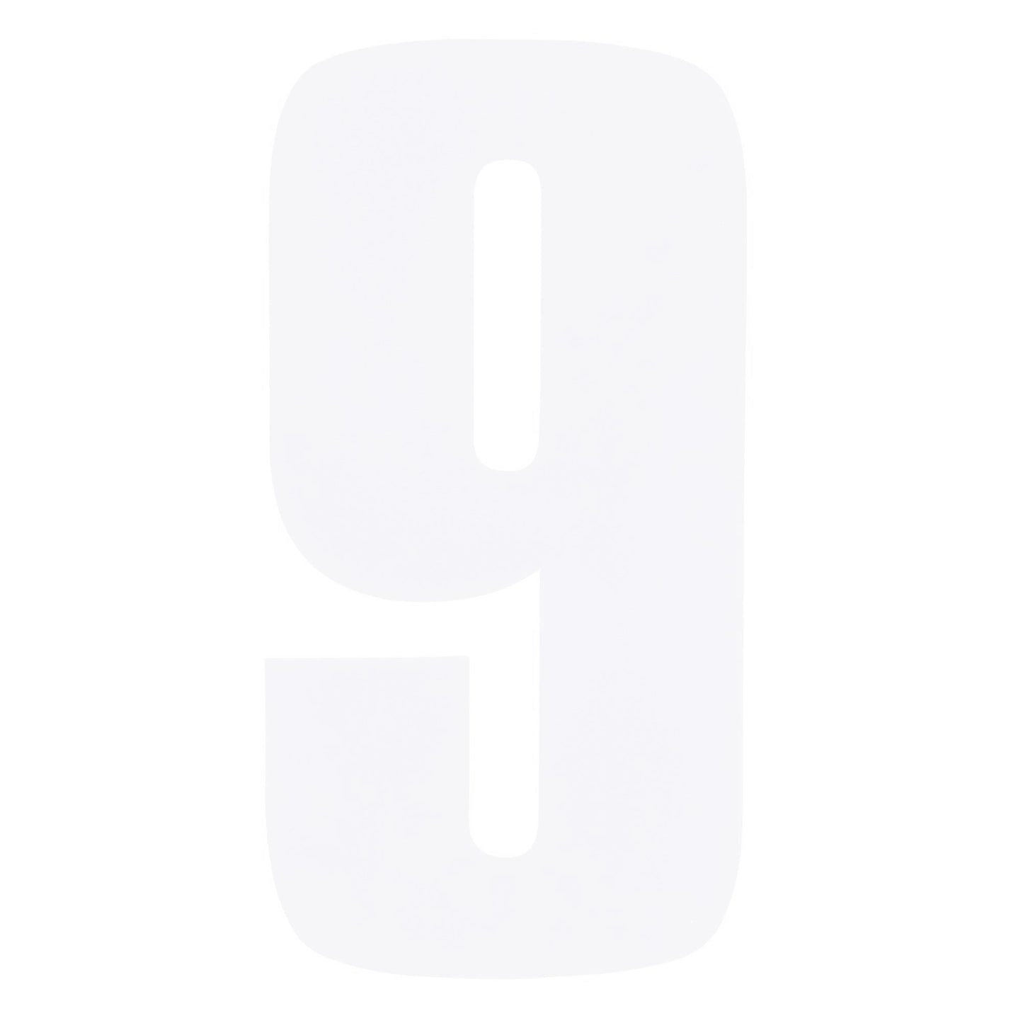 Bike It 8 Inch Race Numbers White - #9