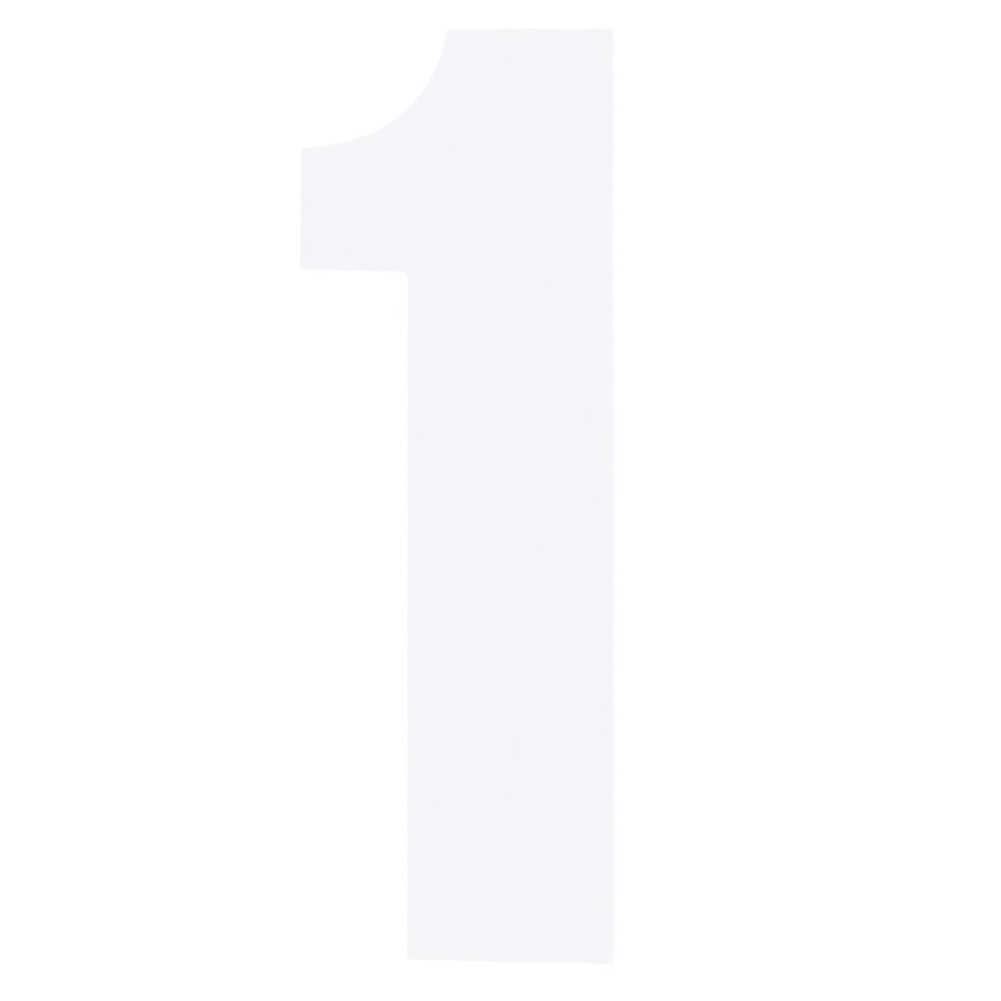 Bike It 8 Inch Race Numbers White - #1